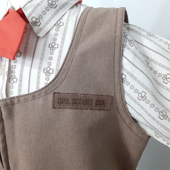 Vintage 70s Girl Scouts Brownie Scout Uniform 7pc Set Girl 6-8 Bill Blass Design - Picture 7 of 16